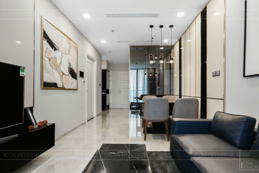 Cho thuê căn hộ 1 phòng ngủ toà Aqua 1 với diện tích 48,7m2
