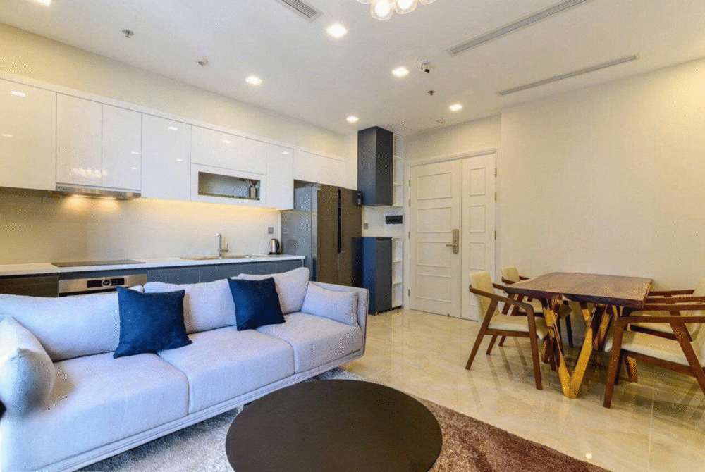Căn hộ 2 phòng ngủ cần cho thuê với diện tích 62,1m2 tại toà Aqua 3